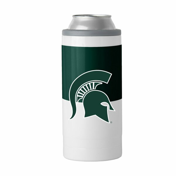 Logo Brands Michigan State Colorblock 12oz Slim Can Coolie 172-S12C-11
